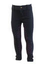 Mackey Equisential Junior Spotty Jodhpurs #colour_navy-azalea