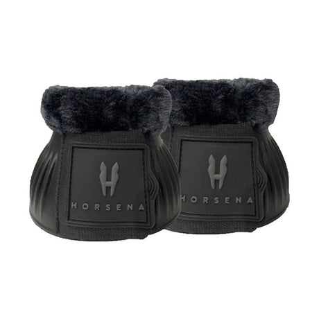Horsena Pro-Light Faux Fur Over Reach Boots #colour_black-black