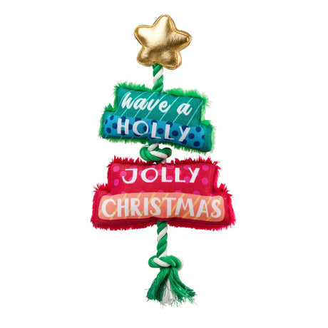 House of Paws Christmas Rope Toy #style_merry-&-bright-tree