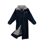 EQUIDRY Women's Thick Fleece Evolution Stowaway Hood #colour_navy-grey