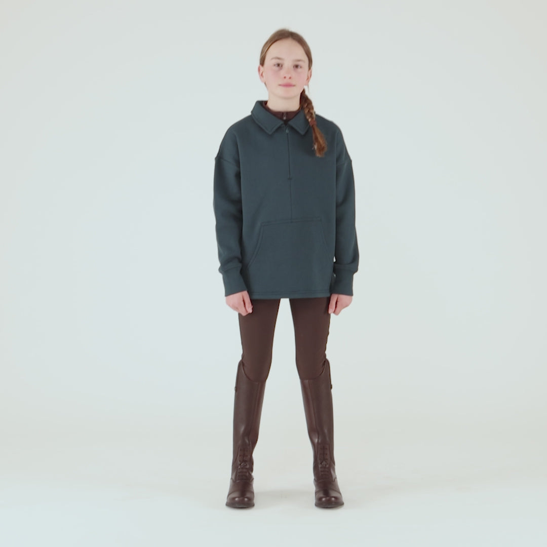 Shires Aubrion Equestrian Quarter Zip Sweater - Young Rider