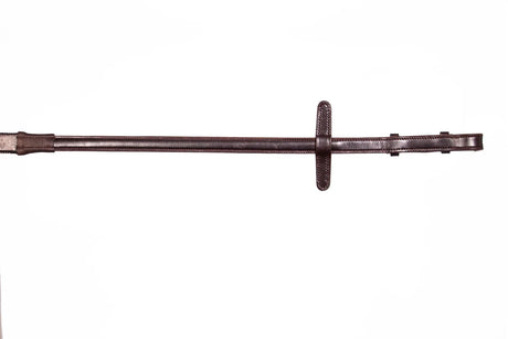 Henry James BioThane Bio Grip Hybrid Rubber Reins with Leather Stoppers #colour_havana-brown