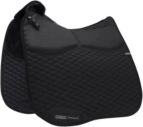 Stuebben Streamline Adjuster Lambswool Dressage Pad #colour_black