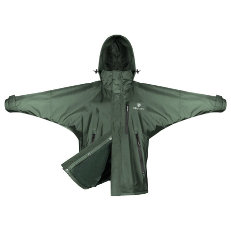 EQUIDRY Children's Thin Fleece Shortie #colour_black-forest-green