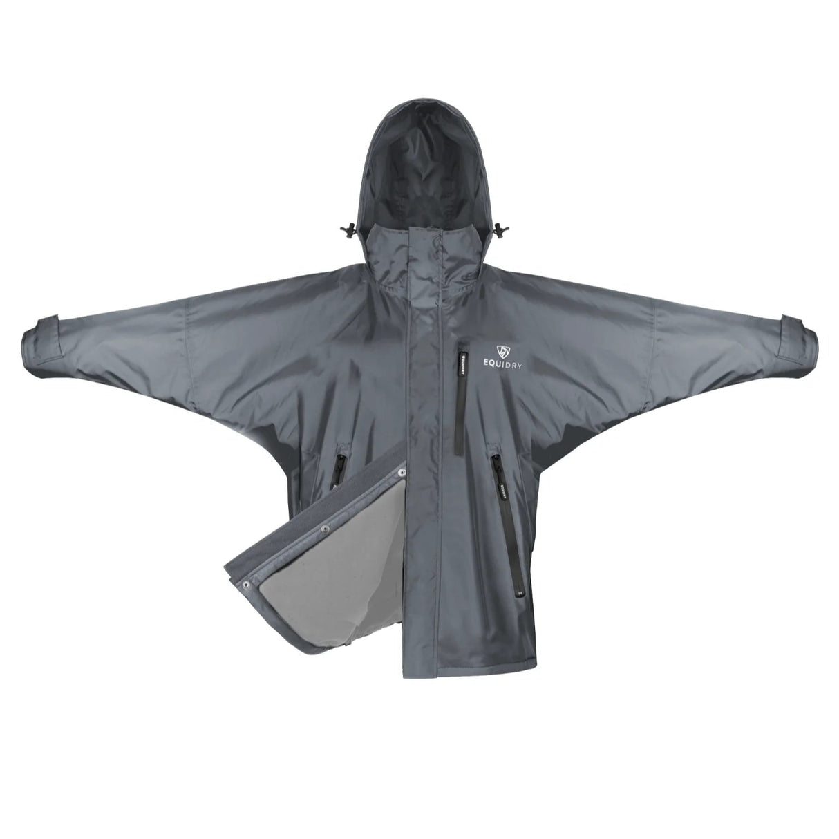 EQUIDRY Children's Thin Fleece Shortie #colour_grey-grey