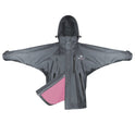 EQUIDRY Children's Thin Fleece Shortie #colour_grey-penelope-pink