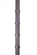Henry James Small Pimple Hybrid Rubber Reins With Leather Stoppers #colour_black