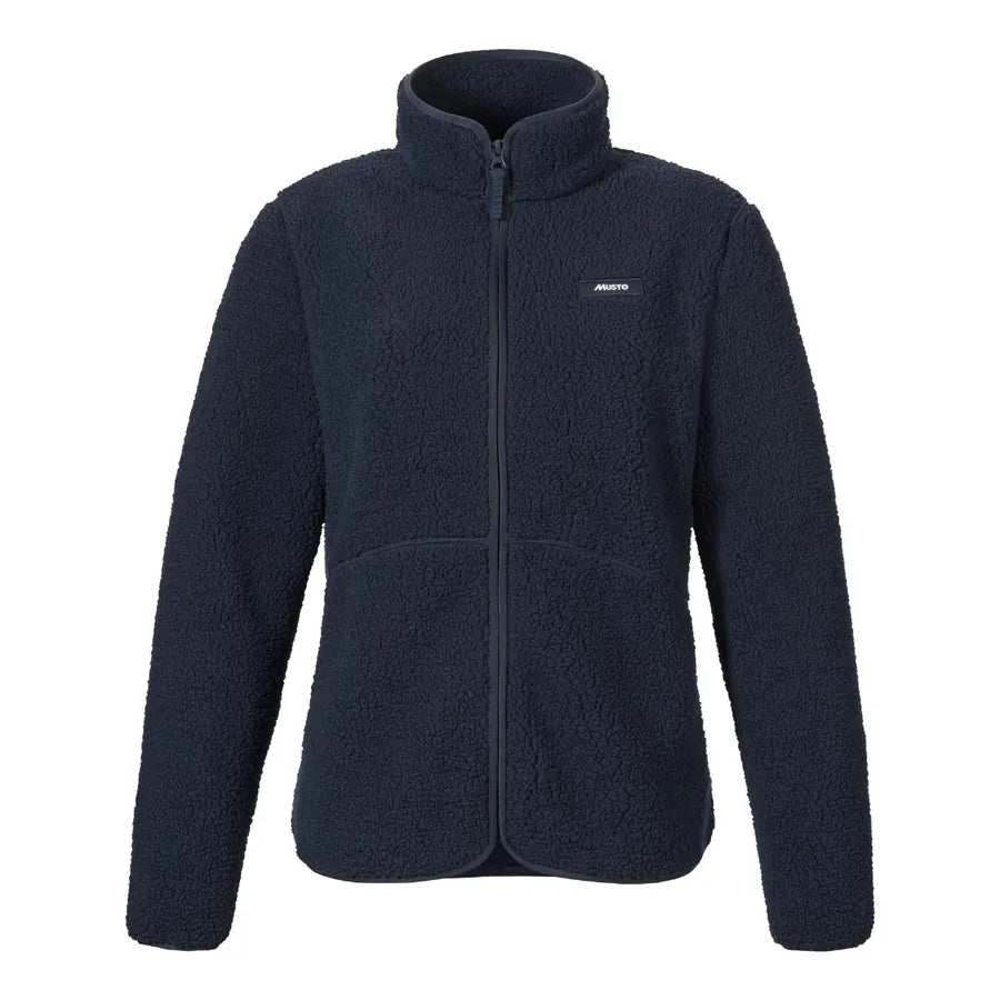 Musto Women's Cove Deep Pile Fleece Jacket #colour_navy