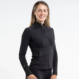 EQUIDRY Women's Water Repellent Zip up Top #colour_black-lilac