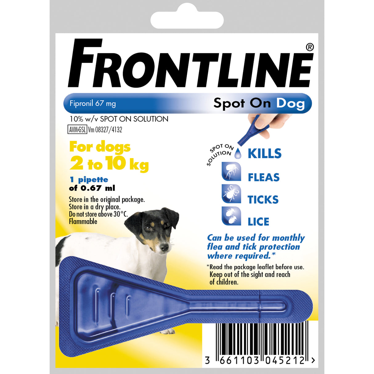 Frontline Spot On pour petits chiens de 2 à 10 kg