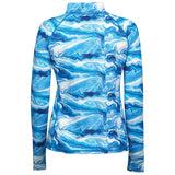 Weatherbeeta Ruby Printed Long Sleeve Top #colour_blue-swirl-marble-print