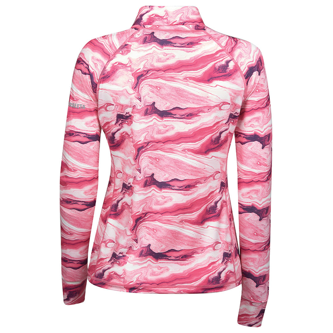 Weatherbeeta Ruby Printed Long Sleeve Top #colour_pink-swirl-marble-print