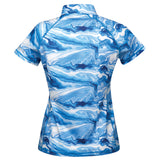 Weatherbeeta Ruby Printed Short Sleeve Top #colour_blue-swirl-marble-print