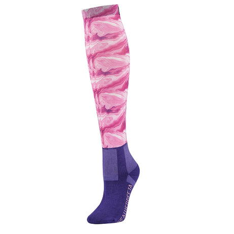 Weatherbeeta Stocking Socks #colour_pink-swirl-marble-print