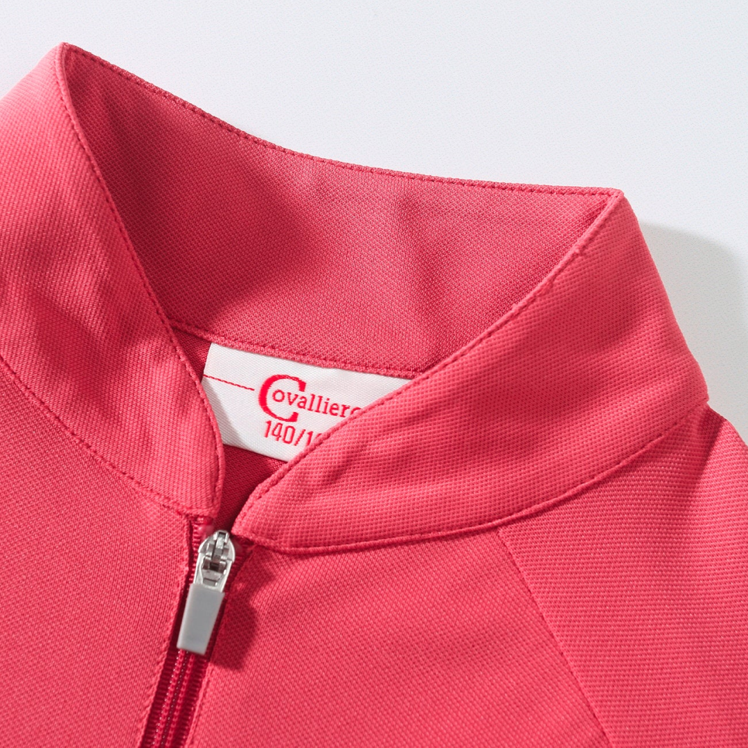Covalliero Children's Short Sleeved Polo Shirt #colour_dark-rose