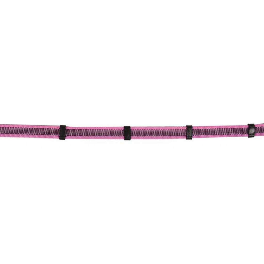 HKM Reins -Colour- Interwoven with Rubber
