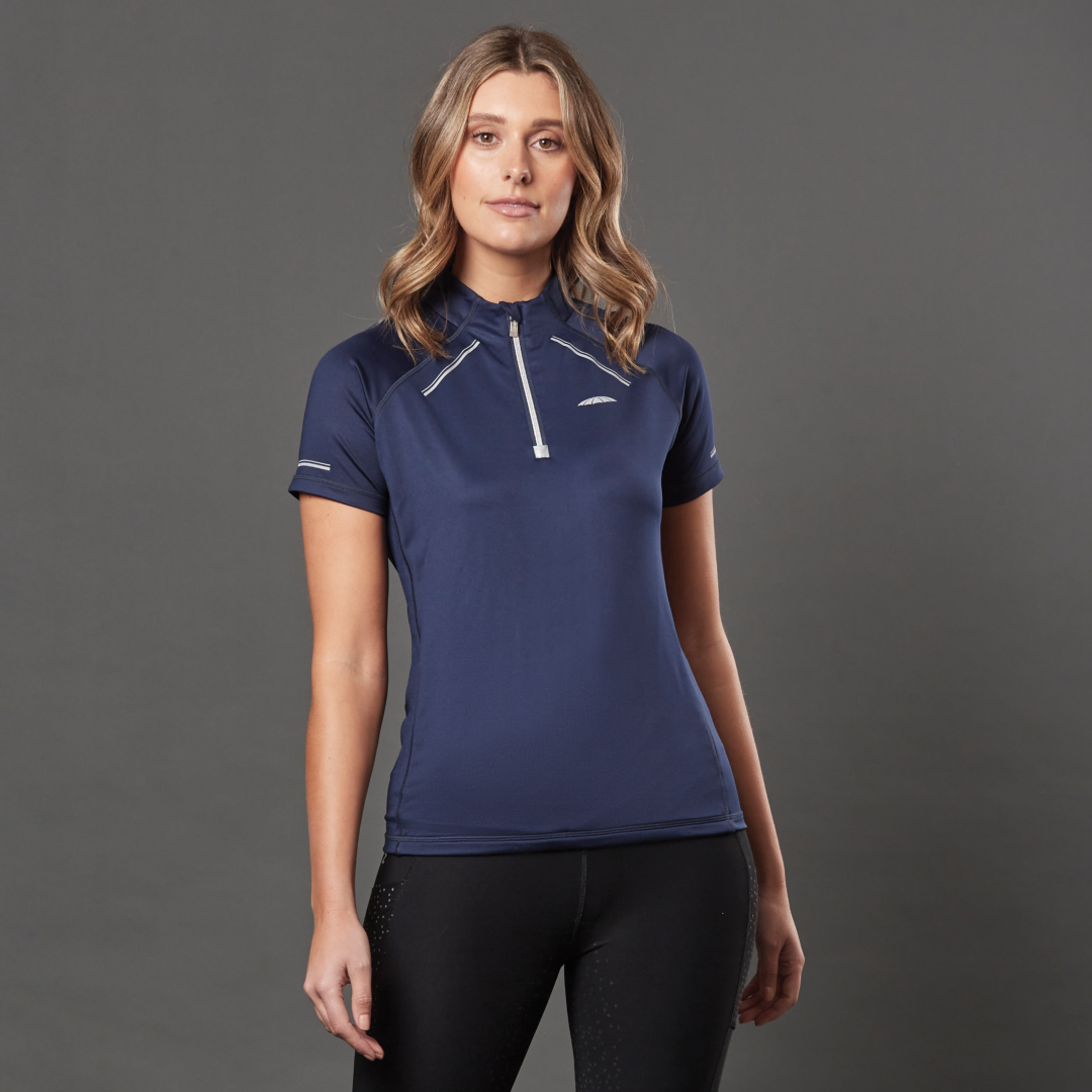 Weatherbeeta Victoria Premium Short Sleeve Top #colour_navy