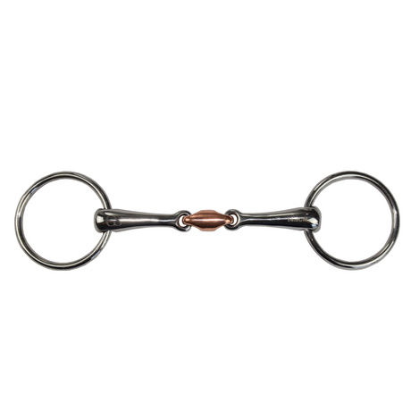 GS Equestrian Loose Ring Copper Lozenge Snaffle Bit 145mm