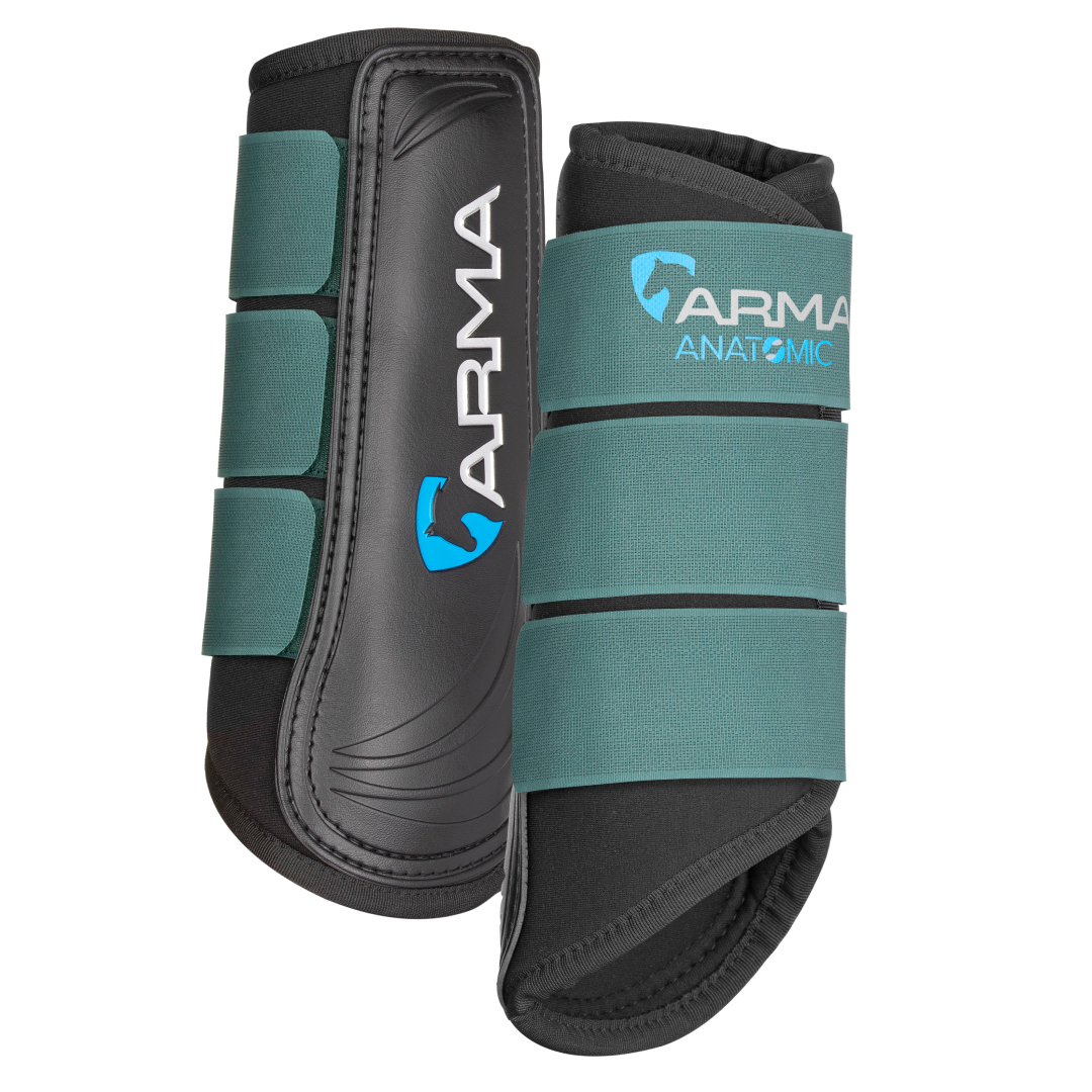 Shires ARMA Neoprene Brushing Boots #colour_black-green