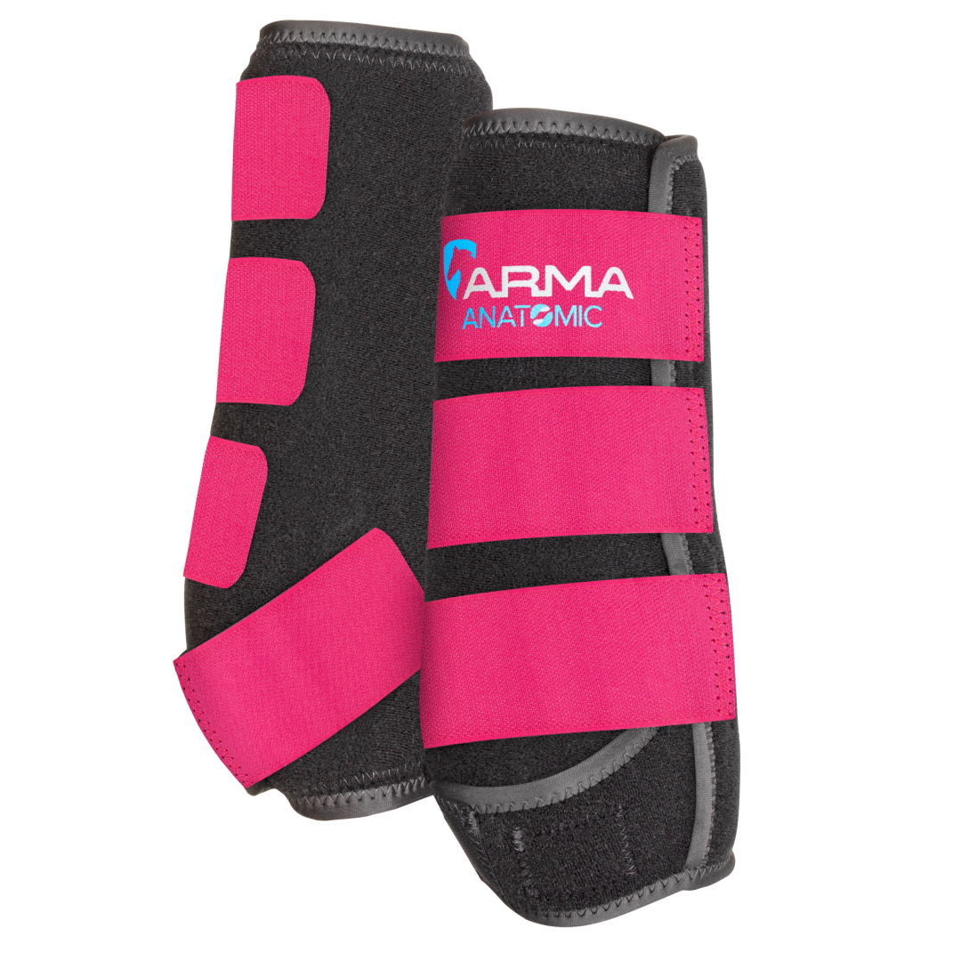 Shires ARMA Breathable Neoprene Sports Boots #colour_black-raspberry