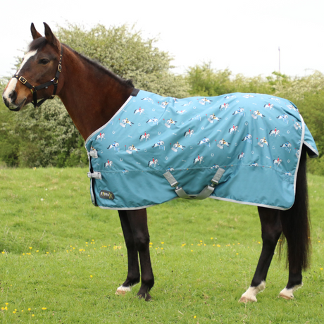 StormX Original Competition Ready 50g Turnout Rug #colour_steel-blue-grey