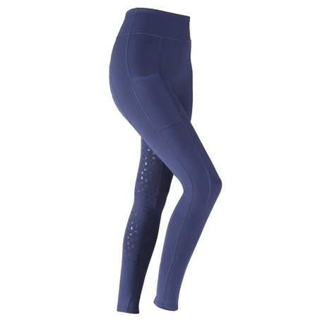 Shires Aubrion Hudson Girls Riding Tights #colour_navy