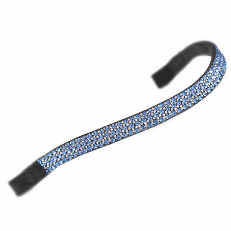 Shires Velociti GARA Wide Diamante Browband #colour_blue-black