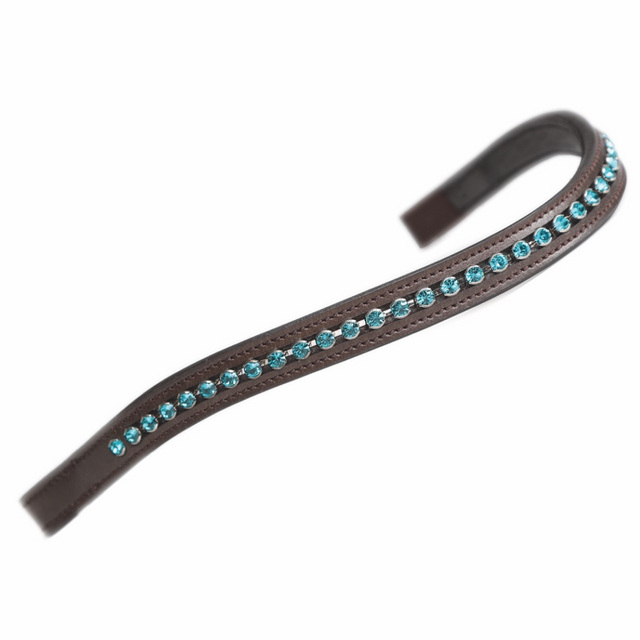 Shires Velociti GARA Large Diamante Browband #colour_havana-green