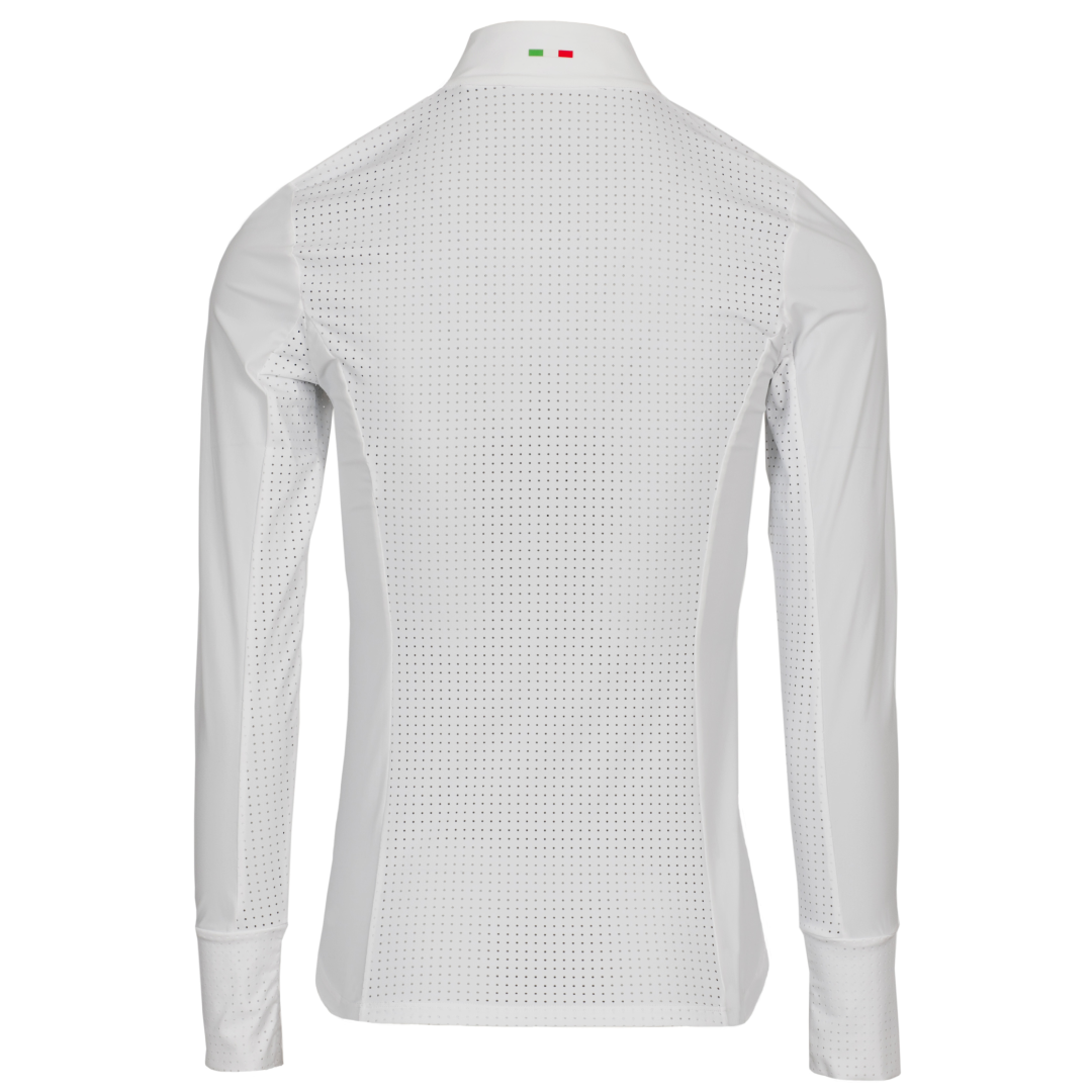 Horseware Ireland Vilamora Zip Long Sleeve Competition Shirt #colour_white