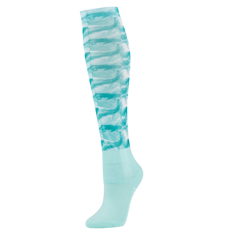 Weatherbeeta Stocking Socks #colour_turquoise-swirl-marble-print