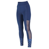 Shires Aubrion Ladies Elstree Mesh Riding Tights #colour_navy