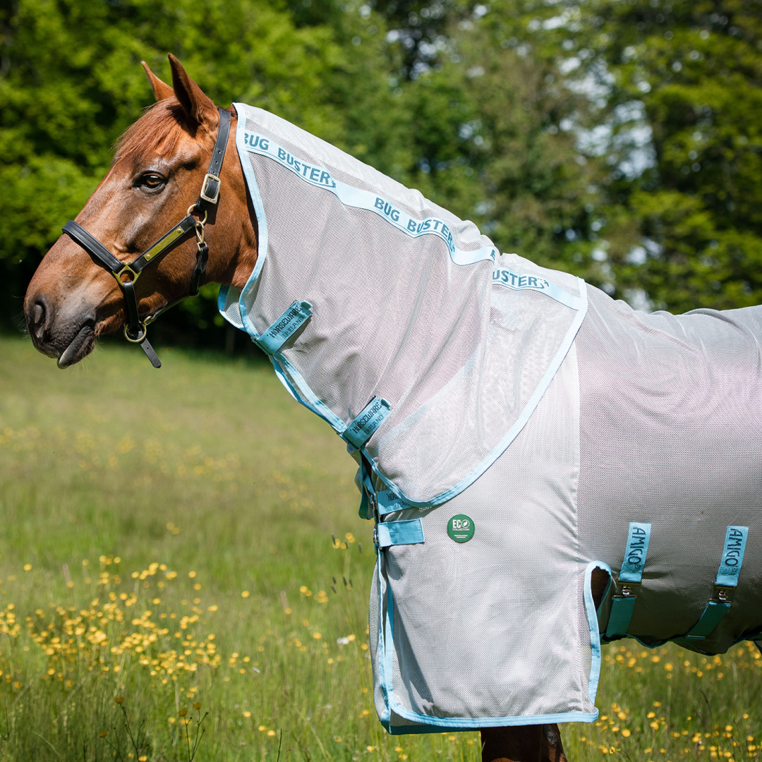 Horseware Ireland AmEco Bug Buster #colour_silver-sky-blue