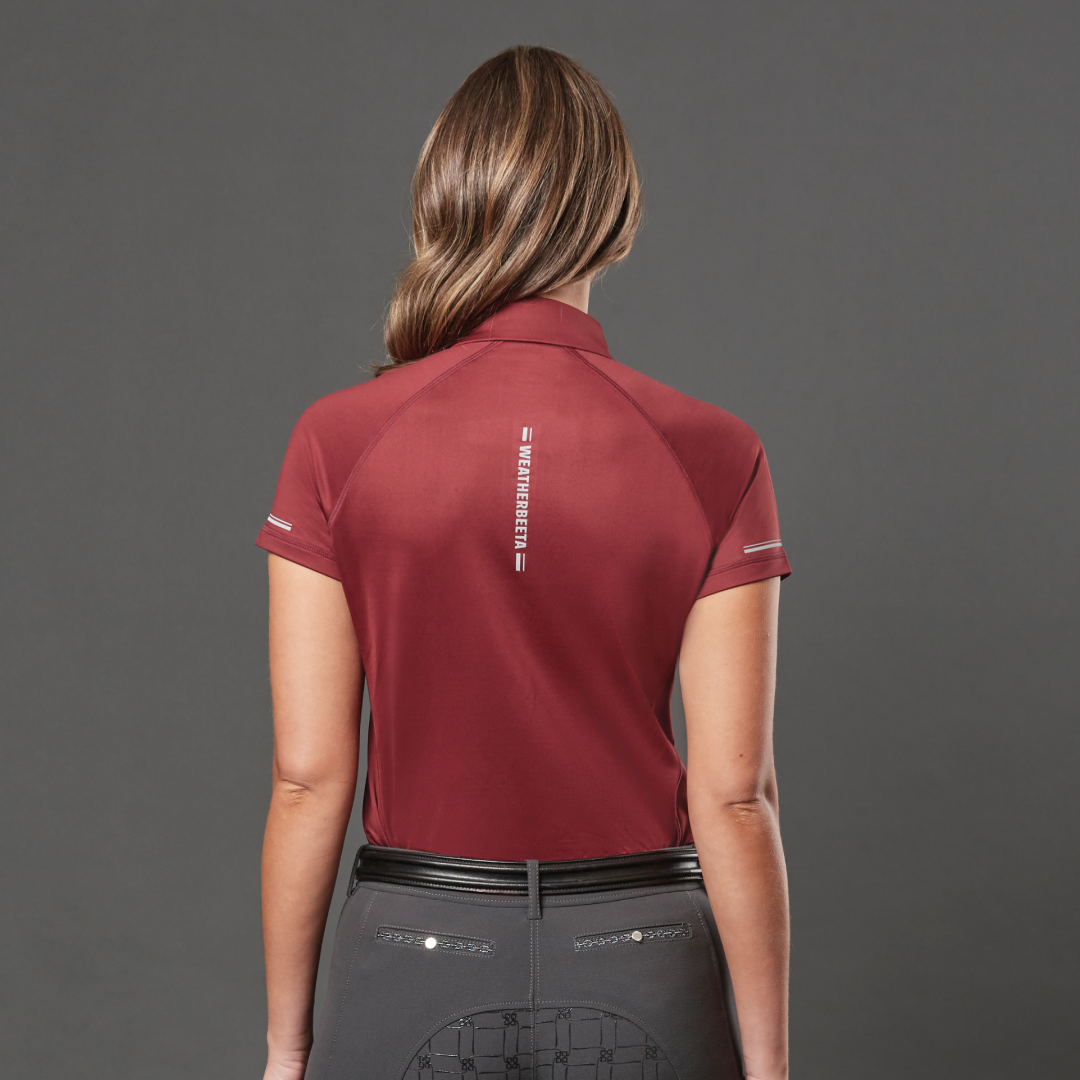 Weatherbeeta Victoria Premium Short Sleeve Top #colour_maroon