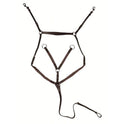 Martingale/plastron HKM avec raccords argentés
