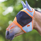 Shires FlyGuard Pro Air Motion Fly Mask With Ears & Fringe #colour_orange