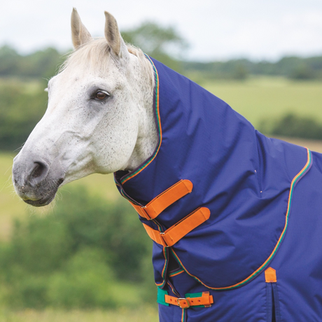 Shires Highlander Original 100g Turnout Neck Cover #colour_navy