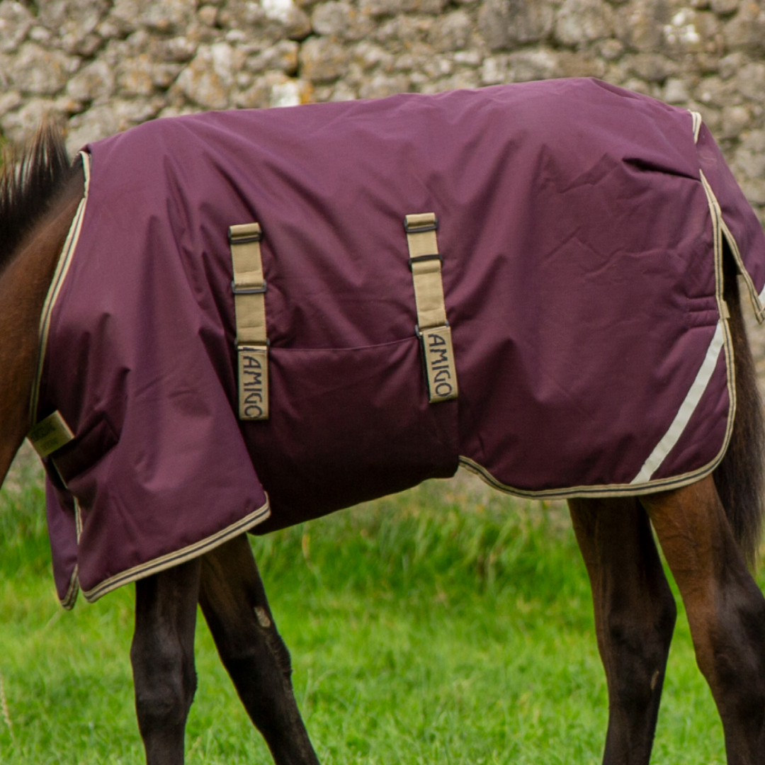 Horseware Ireland Amigo Foal Rug 200g Ripstop #colour_fig-navy-tan
