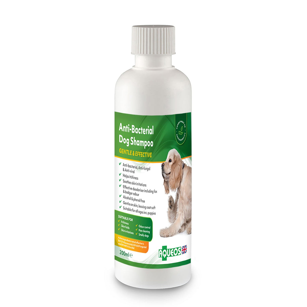Aqueos AntiBacterial Dog Shampoo GS Equestrian