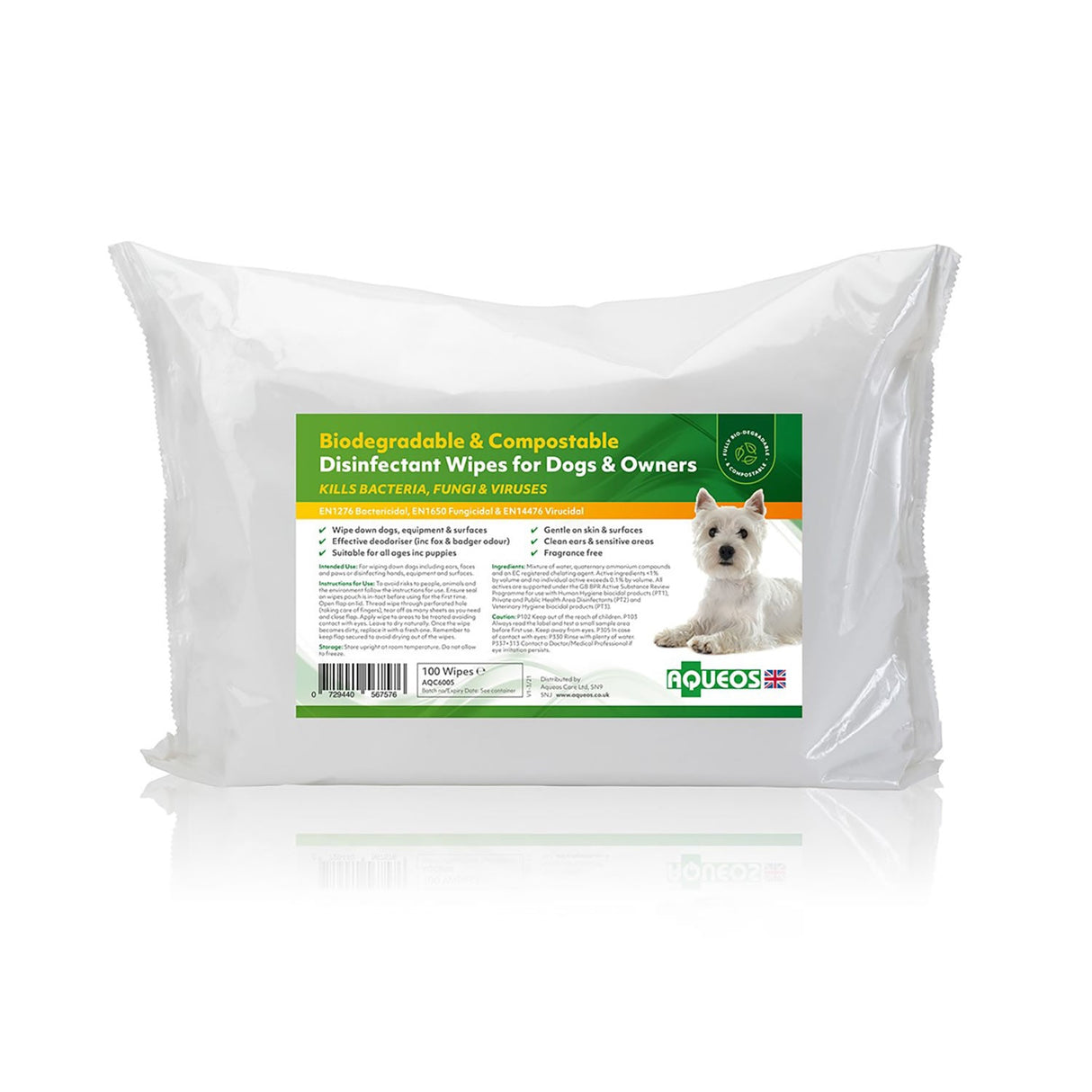 Aqueos Disinfectant Wipes For Dog Owners #size_100-wipes