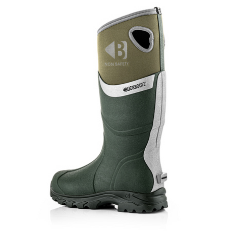 BuckbootzBBZWalkerzNon-SafetyRubberNeopreneBootGreenGrey #colour_green