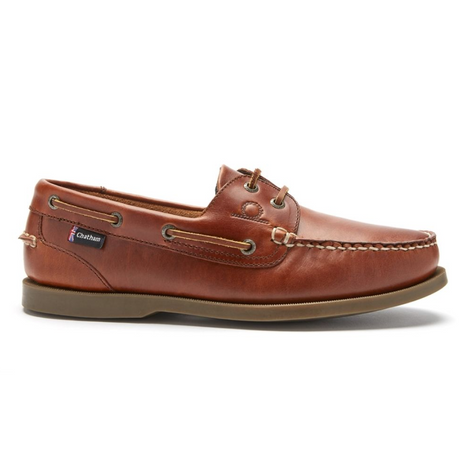 Chatham Men's Deck II G2 Premium Leather Boat Shoes #colour_chestnut