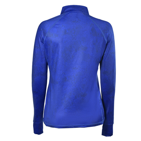 Dublin Sapphire Print Long Sleeve Top #colour_cobalt