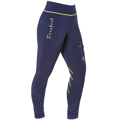 Firefoot Ladies Fleece Lined Ripon Breeches #colour_navy-lime