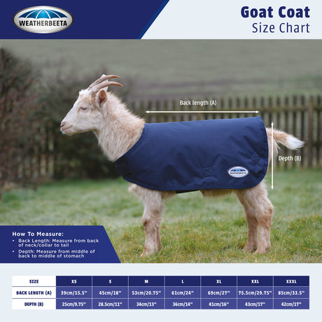 Weatherbeeta Goat Coat With Neck #colour_navy