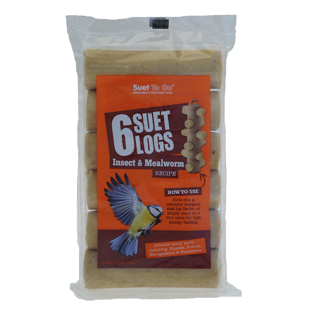 Suet To Go Insect and Mealworm Suet Logs