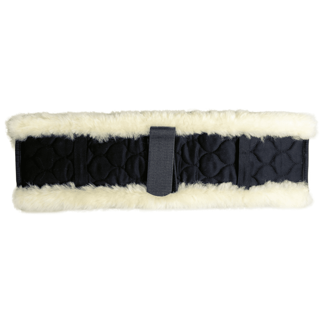 HKM Girth Cover Made Of Lambskin #colour_black-nature