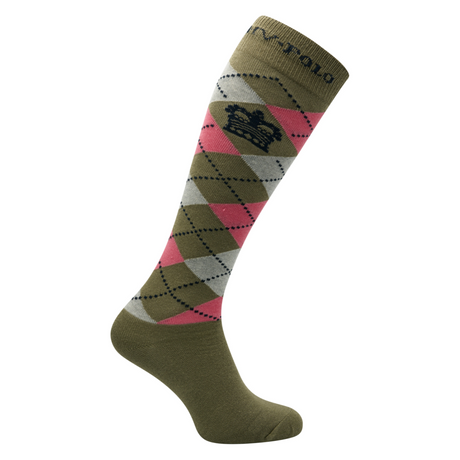 HV Polo Argyle Socks #colour_oil-green