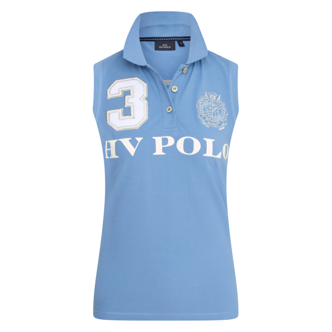 HV Polo Favouritas Sleeveless Polo Shirt #colour_riviera-blue