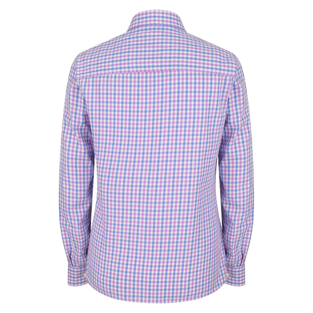 Hoggs of Fife Becky II Ladies Cotton Shirt #colour_pink-blue