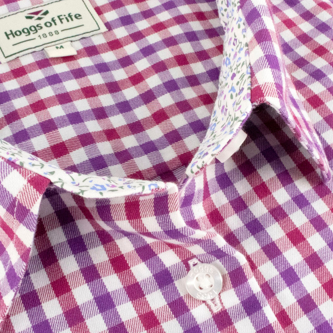 Hoggs of Fife Becky II Ladies Cotton Shirt #colour_violet-cerise